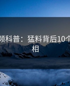 樱花视频科普：猛料背后10个细节真相