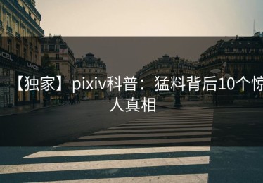 【独家】pixiv科普：猛料背后10个惊人真相