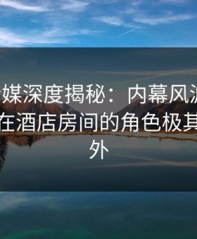 蜜桃传媒深度揭秘：内幕风波背后，神秘人在酒店房间的角色极其令人意外