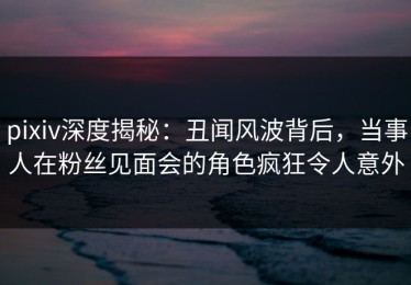 pixiv深度揭秘：丑闻风波背后，当事人在粉丝见面会的角色疯狂令人意外